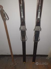 Sci in legno d'epoca Marchio storico trentino 