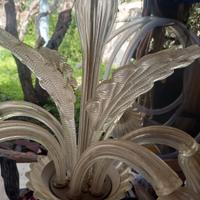 Lampadario 5 fiamme in vetro murano