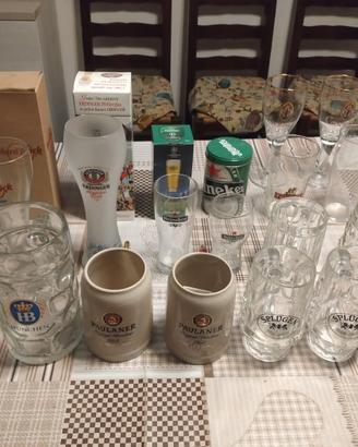 Collezione bicchieri da birra