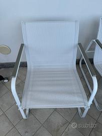 Sedie da esterno bianche