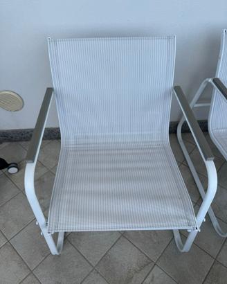 Sedie da esterno bianche