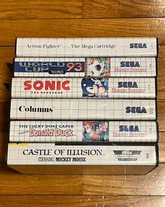 Lotto 6 Giochi Sega Master System PAL Boxed