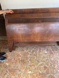 Struttura letto antica in legno massello dell 800