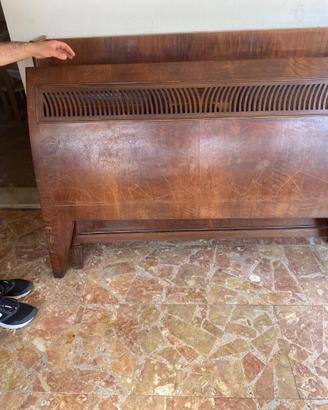 Struttura letto antica in legno massello dell 800