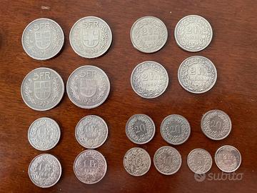 monete svizzere franchi 