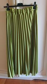 Gonna plissettata verde taglia M 