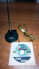 D-LINK DRU-R100 USB RADIO FUNZIONANTE CON CD ORIG.