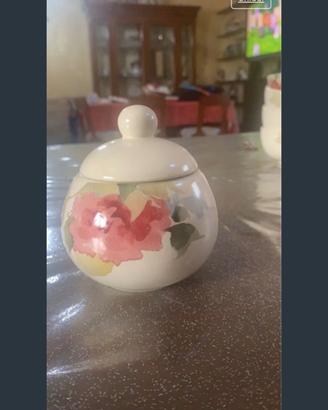 Zuccheriera Vintage in Ceramica Creamware con Deco