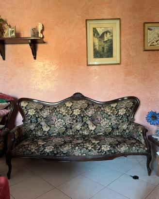 Divano 3 posti in stile classico vintage