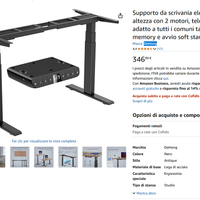 ✅ Supporto da scrivania elettrico regolabile Tratt