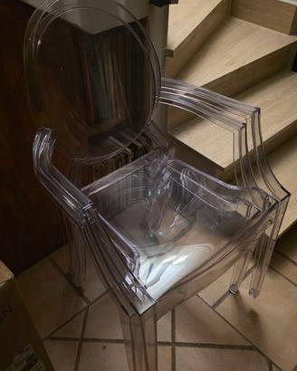 2 sedie Kartell Louis Ghost 