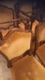 set 6 seggiole imbottite
