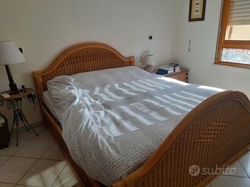 Letto matrimoniale in vimini