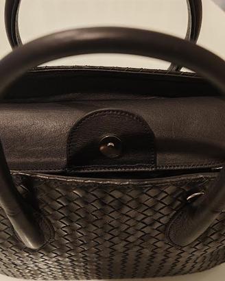 BORSA IN VERA PELLE INTRECCIATA - NUOVA