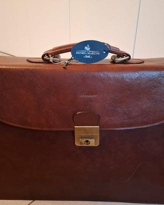 Borsa vintage in pelle firmata Henry & Martin's