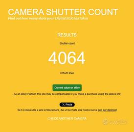 Nikon D2X solo corpo - 4000 solo scatti!