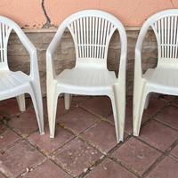 SET STOCK 3 SEDIE IN RESINA PLASTICA arredo casa