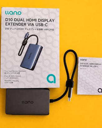 Splitter USB-C a Doppio HDMI llano per 2 Monito