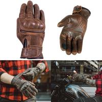 GUANTO PELLE MOTO CAFE RACER CUSTOM STORME VINTAGE