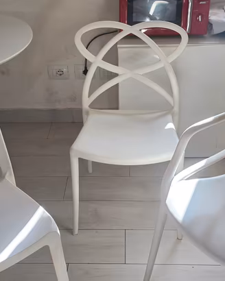 3 sedie design poliuretano 