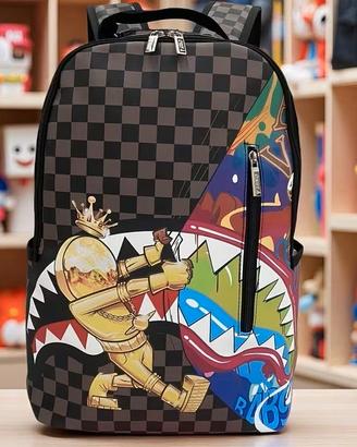 Zaino Shark Bocca Squalo borsa borsone Leggero
