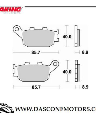 COPPIA PASTIGLIE FRENO BRAKING x KAWASAKI Z750 200
