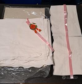 Lenzuolo matrimoniale in puro cotone ricamato