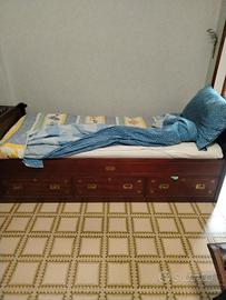 letto singolo stile marinaro con 2 cassetti