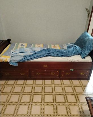 letto singolo stile marinaro con 2 cassetti