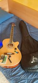 Chitarra acustica elettrificata jm music