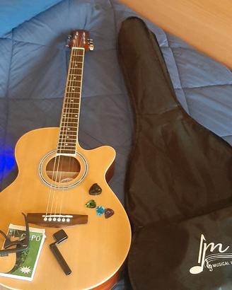 Chitarra acustica elettrificata jm music