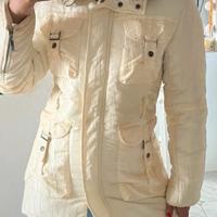 Giaccone Panna con Cappuccio in Pelliccia – Taglia