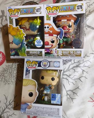 Lotto Funko Pop One Piece Marco, Buggy, Haaland