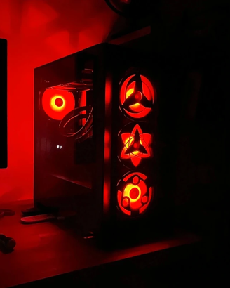 Decorazione ventole pc gaming sharingan naruto