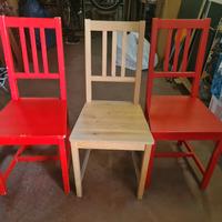 Tre sedie Ikea