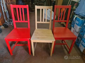 Tre sedie Ikea