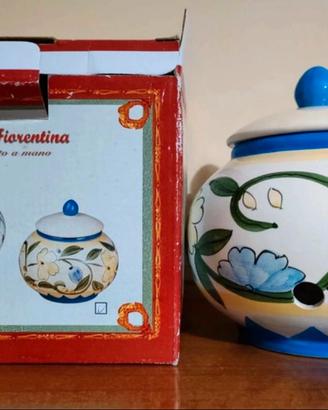 Porta cipolla in ceramica con decorazione a mano