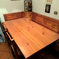 set tavolo con cassa panca angolare 