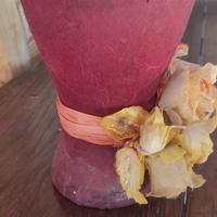 porta candele  vaso in vetro decoupage 