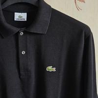 Polo Lacoste Maniche Lunghe Nero