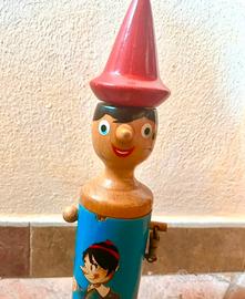 Salvadanaio Pinocchio in legno vintage anni 80/90
