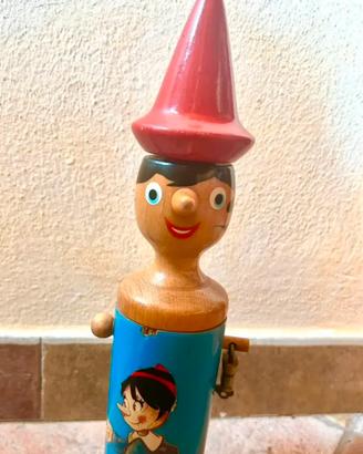 Salvadanaio Pinocchio in legno vintage anni 80/90