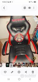 Poltrona sedia gaming iron maiden rotelle
