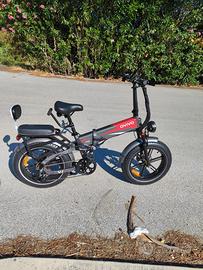 BICICLETTA ELETTRICA OVIVO V2 PRO 2.O SILVER+RED