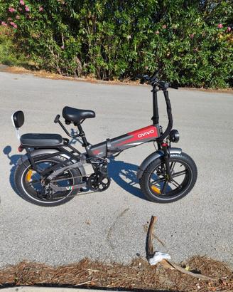 BICICLETTA ELETTRICA OVIVO V2 PRO 2.O SILVER+RED