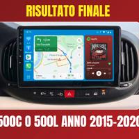 Fiat 500C 500L KIT COMPLETO Autoradio Android  