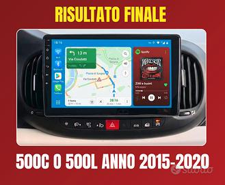 Fiat 500C 500L KIT COMPLETO Autoradio Android  
