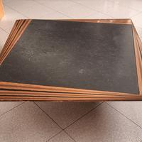 tavolo da caffè ardesia e legno