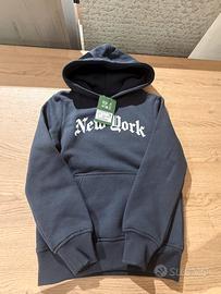 Felpa Higgins New York blu con cappuccio 9-10 anni