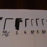 29 chiavi a brugola acciaio brunito poco usate